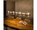 Hanglamp 14L cylinder mixed glass  (G9) - Artic zwart