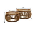 Salontafel Tweak curve set van 2 - mangohout