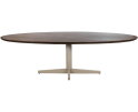 Eetkamertafel 190, ovaal, poot Beige, Mango Brown Walnut - Scorpio Table Collection