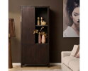 Vakkenkast Dallas Bruin Mangohout 90 cm