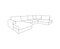 PEPP interiors Hoekbank UNO U-opstelling chaise longue links - Modesto 492