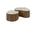 Salontafel Ceramo medio set/2 - 3D keramiek travertin