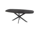 Eetkamertafel 215cm deens ovaal metallic - Grijs