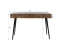 Hal-/kaptafel Carve 3L - Massief acacia bruin