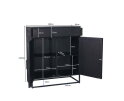 Kabinet kast New York | Mangohout en staal | 100 cm