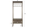 Garderobemeubel roede Ferro 8 haken - Brons antiek