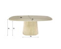 Eettafel 180 Centro - Ceramic Travertine