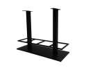 Bartafel onderstel dubbel met voetsteun - 114x45x88 - Zwart - metaal