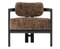 MUST Living fauteuil Kelly - Luxor Hazelnut - Zwart - 75x73x73 cm