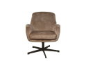 Fauteuil Cleveland - 75x73x88 - Lever/zwart - Adore/metaal