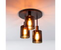 Plafondlamp Sepiora glas 3 lampen 35x35x40 cm- Hotel chique - Sienna bruin