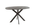 Bartafel Marquina deens ovaal met spinpoot 140x80 cm - Marmerlook