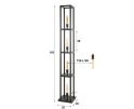Vloerlamp 4L Quadra - Artic zwart