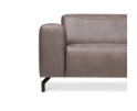 Hoekbank Bravino antraciet - kentucky 01 lederlook &ndash; Ottomane rechts &ndash; 275x210 cm
