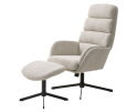 SIFTON RECLINER & FOOTSTOOL OFFWHITE MELANGE