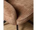 Eetkamerstoel Bella | Cinnamon | Poot Black | Met armleuning