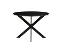 Eettafel Oslo rond zwart acaciahout van Livingfurn | Meubelplaats.nl