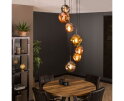 Hanglamp Stellar getrapt 7-lichts - Oud zilver