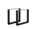 Iron Dining Table U Leg Black powdercoating Set of 2