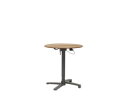Lima HPL bistro lift table &Oslash;70cm woodcolor