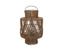 Lantaarn in & outdoor - 28x28x38 - Rotan/glas - Naturel