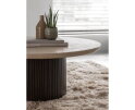 DTP home Salontafel Maroon rond 35x90x90 cm - Mahonie & mortex - Beige