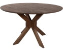 Eettafel Gemini rond Acacia 130 cm - Marron Brown
