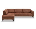Hoekbank Varello Cognac- Tauro 13 &ndash; Ottomane links &ndash; 270x209 cm