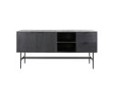 Dressoir Matheus 170 cm mangohout Zwart | Meubelplaats