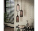 Hanglamp Mercurius getrapt smoke glas - Artic zwart