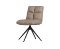 Vinny Draaistoel Leerlook Taupe - WOOOD Exclusive