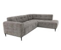 Hoekbank Viano rechts stof Bella 15 Donkergrijs gem&ecirc;leerd - 255x200x84 cm - modern