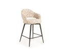 Barstoel Firenze draaibaar Jupiter anodic bruin - Mosaic beige 05 - 65 cm