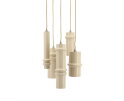 Pendant lamp Cylin cluster 5 - roze | BY-BOO