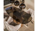 Eettafel Tinto Centro Deens ovaal 215x105 cm - Brons glas