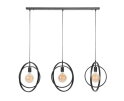 Hanglamp Turn Around 3 lampen - Zwart