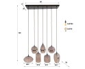 Hanglamp Altura 4+3L - Sienna bruin-frosted