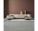 U-bank RIVER Hoekbank – Chaise Longue Links + 2,5-Zits + Ottoman Rechts – Stof Majestic Beige – 368 cm