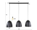 Hanglamp kosmos 3L - Charcoal