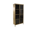 Vitrinekast Fletcher - 80x40x180 - Antique Gold - Metaal/glas