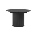 Eettafel Nola rond eikenhout uitschuifbaar &Oslash;120-167 cm - zwart