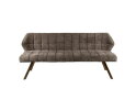 Eetkamerbank Raster - Hoven taupe - bruin metaal - 180x58x81 cm