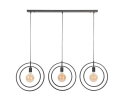 Hanglamp Turn Around 3 lampen - Zwart