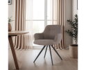 Eetkamerstoel Doreen Bouclé - Bruin | Livingfurn