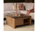 Vierkante Salontafel Dallas Naturel Mangohout 80 cm