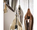 Hanglamp 5L getrapt cocoon mix glass - Zwart