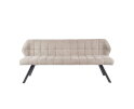 Eetkamerbank raster - Boucle zandkleur - 180x58x81 cm