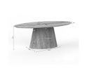 Eettafel Solana | 210 cm | Naturel | Ovaal