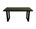 Rechthoekige eettafel Melbourne - 160x90x77 - zwart - mangohout/metaal