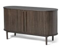 Dressoir Meta - eiken & eikenfineer espresso bruin - 140x45x76 cm - 2 deuren